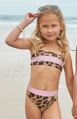 PQ Swim Colorblock High Waist Girls Bikini Set