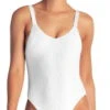 Vitamin A EcoRib Leah Full Coverage One Piece Swimsuit In White -Sunflair Verkaufsgeschäft 76MF ERW 3119 Front