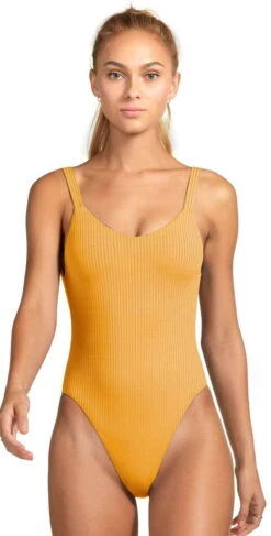 Vitamin A EcoRib Leah One Piece Swimsuit In Marigold