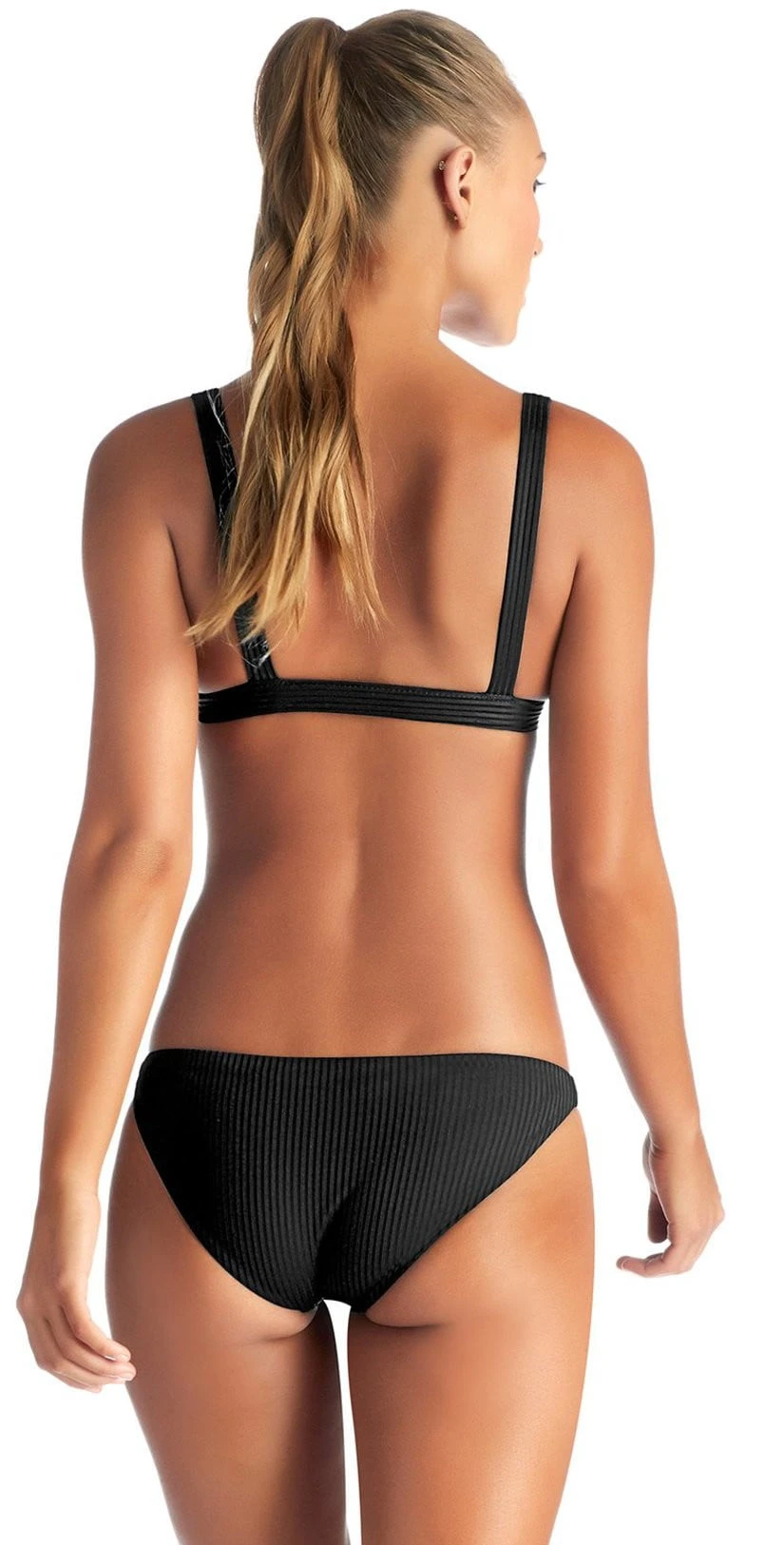 Vitamin A Luciana EcoRib Bikini Bottom In Black 3 Vitamin A Luciana EcoRib Bikini Bottom In Black