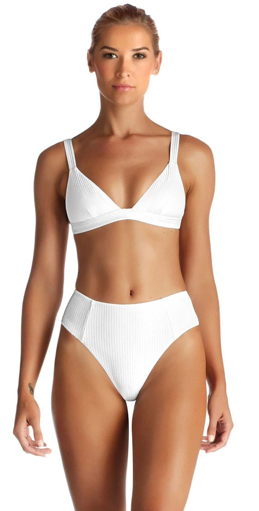 Vitamin A Sienna EcoRib High Waist Bottom In White 814B ERW 4 Vitamin A Sienna EcoRib High Waist Bottom In White 814B ERW – Bild 2