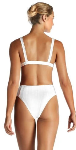 Vitamin A Sienna EcoRib High Waist Bottom In White 814B ERW