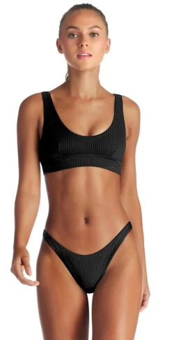 Vitamin A EcoRib Sienna Bikini Top In Black