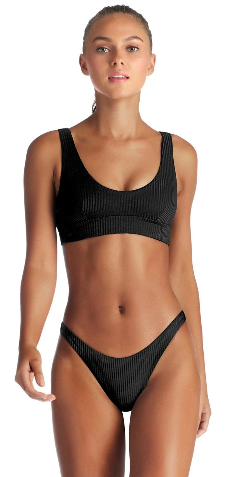 Vitamin A EcoRib Sienna Bikini Top In Black 3 Vitamin A EcoRib Sienna Bikini Top In Black