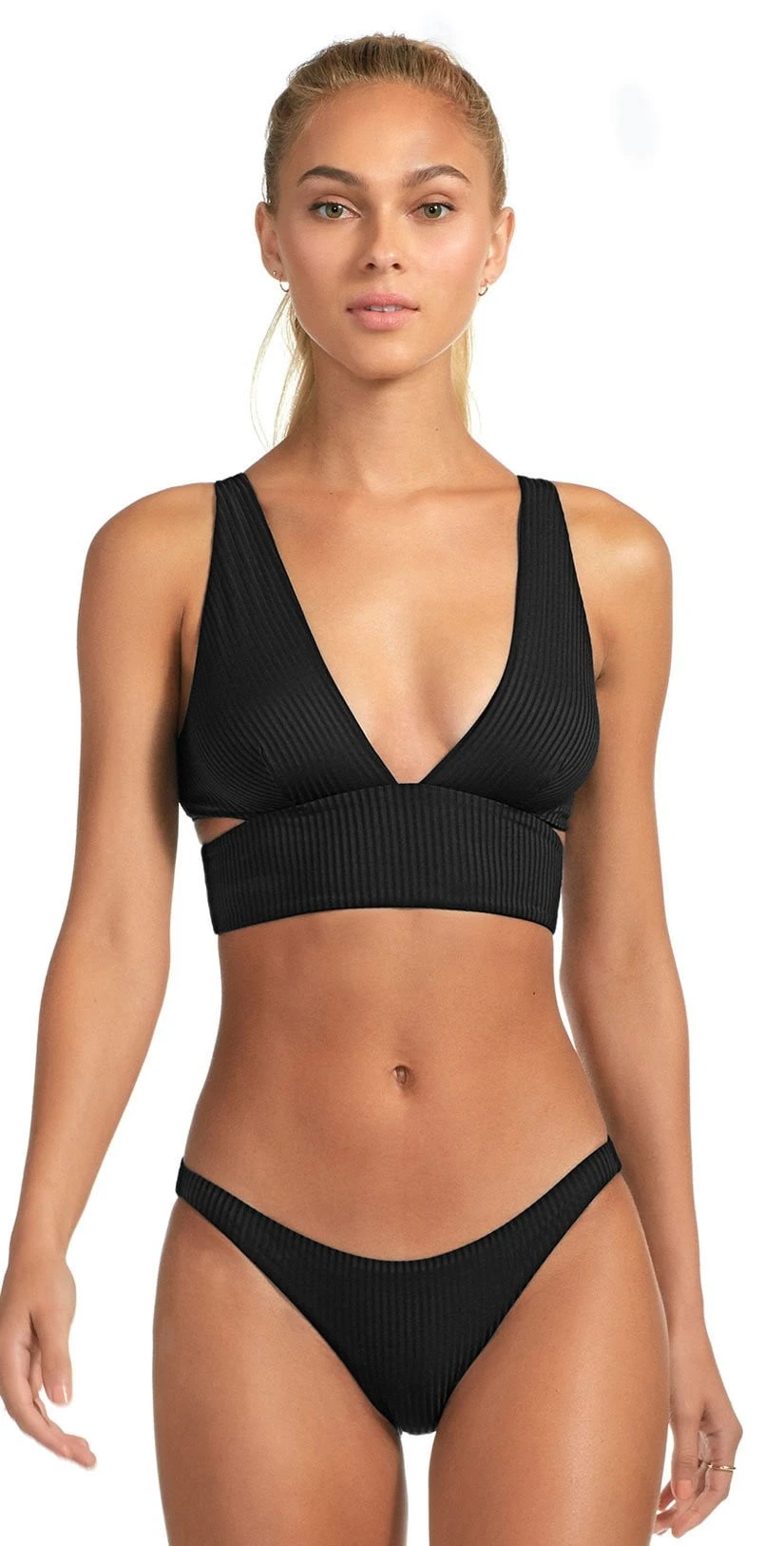 Vitamin A EcoRib Nicole Bikini Top In Black 3 Vitamin A EcoRib Nicole Bikini Top In Black