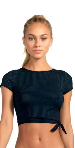 Vitamin A EcoRib Rica Crop Top In Black -Sunflair Verkaufsgeschäft 91RG ERB 167BF ERB 0346 T2
