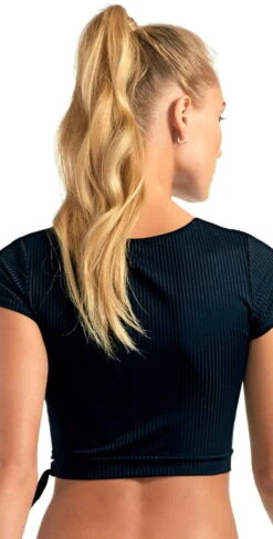 Vitamin A EcoRib Rica Crop Top In Black -Sunflair Verkaufsgeschäft 91RG ERB 167BF ERB BACK 0364 T3