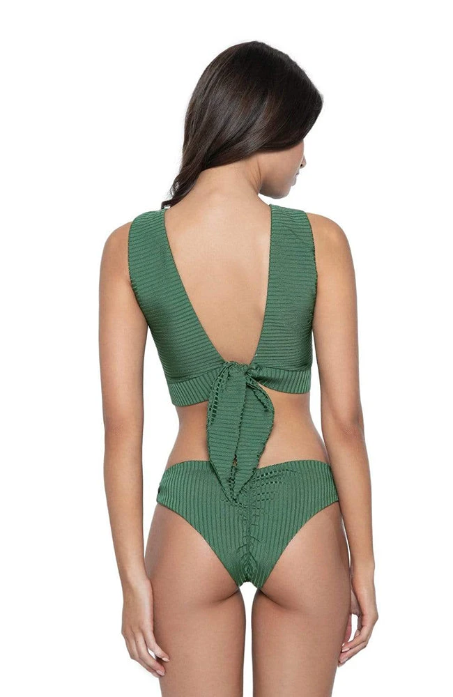PQ Swim Emerald Basic Ruched Teeny Bottoms 3 PQ Swim Emerald Basic Ruched Teeny Bottoms