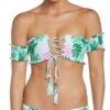 PilyQ Mingos Smocked Off The Shoulder Bikini Top 1 PilyQ Mingos Smocked Off The Shoulder Bikini Top -Sunflair Verkaufsgeschäft MIN 130R MIN 213T FRONT TIE