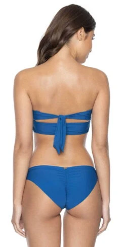 PilyQ Island Blue Knot Tie Bikini Bandeau Top -Sunflair Verkaufsgeschäft R20 STUDO BACK ISL 353B ISL 211F