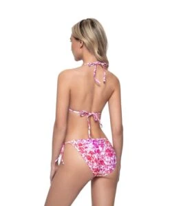 PQ Swim Embroidered Tie Bottoms In Azalea
