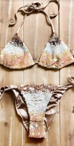 Beach Bunny Ariel Triangle Bikini Top In Blush -Sunflair Verkaufsgeschäft flatarielnude