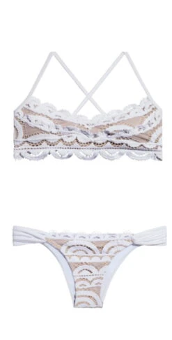 PQ Swim Water Lily Lace Bralette Top In White -Sunflair Verkaufsgeschäft frontWAT 131B WAT 251F