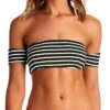 Vitamin A Havana Crop Top In Black Marin Stripe 85T MAR